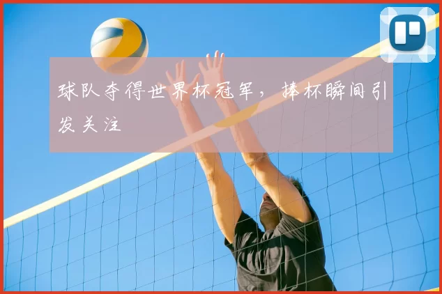球队夺得世界杯冠军，捧杯瞬间引发关注